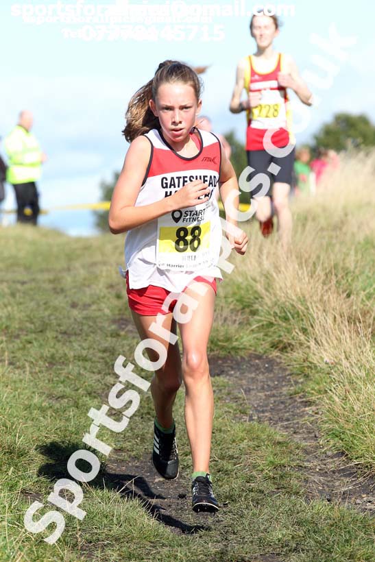 Girls under-15s 2019 Start Fitness Harrier league, Wrekenton, Gateshead. Photo: David T. Hewitson/Sports for All Pics